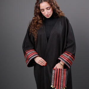 Embroidered Black Bisht