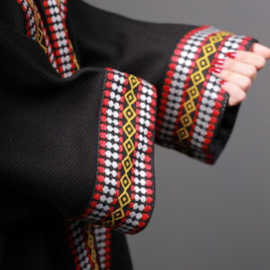 Embroidered Black Bisht