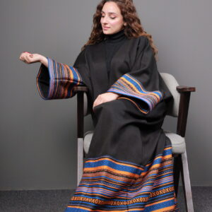 Embroidered Black Bisht