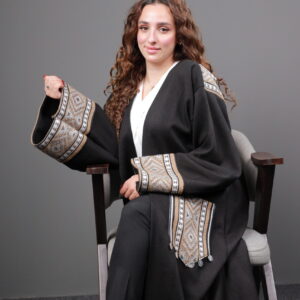 Embroidered Black Bisht