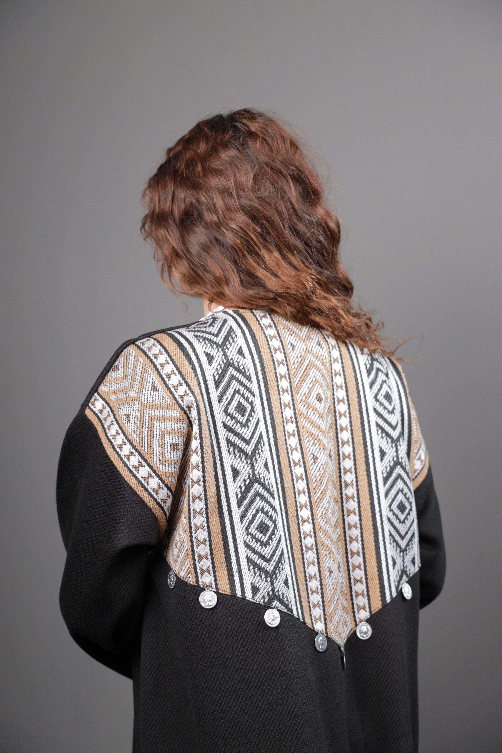 Embroidered Black Bisht - Image 5