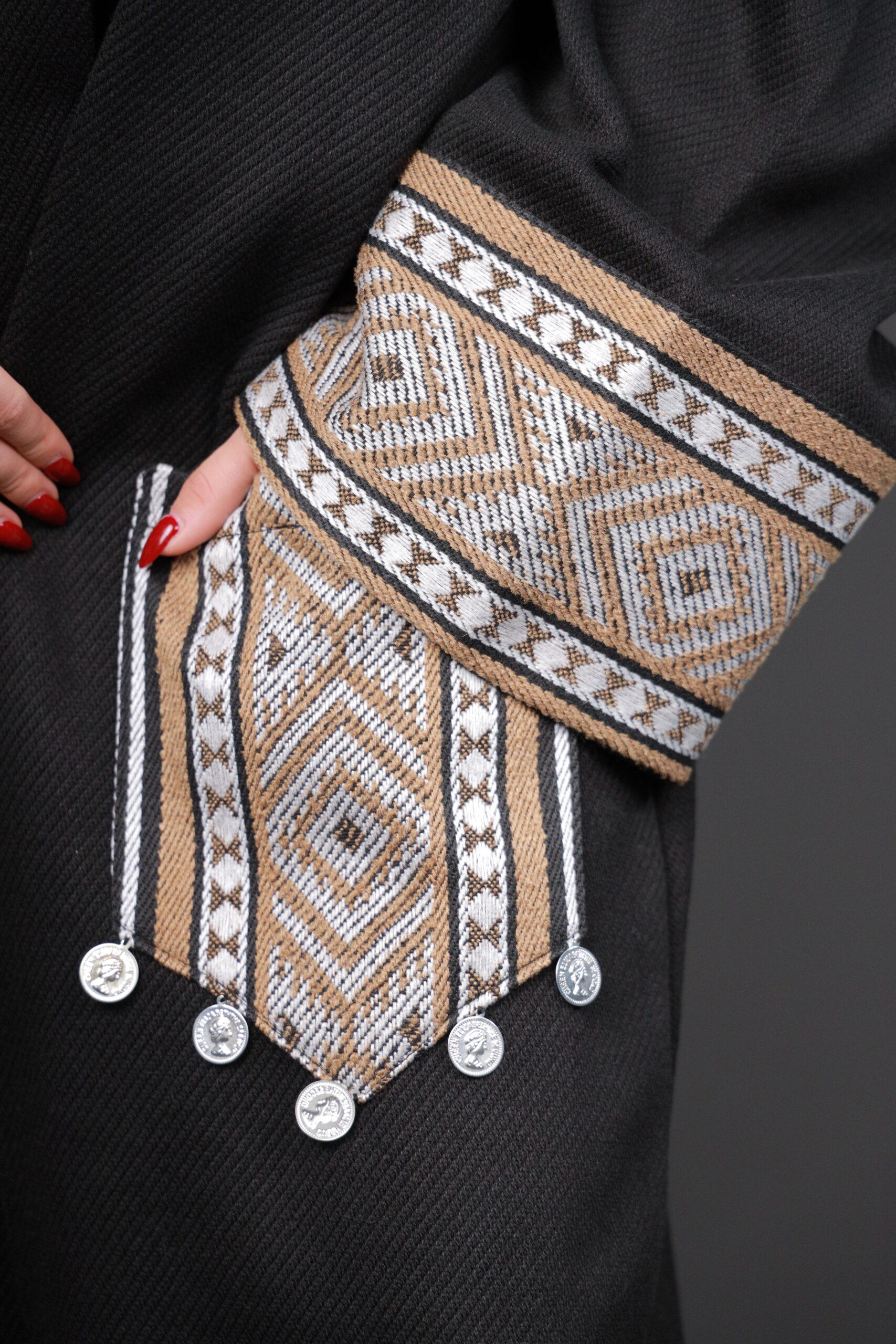 Embroidered Black Bisht - Image 6