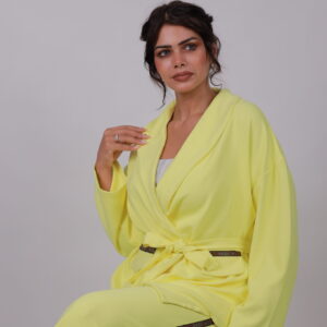 Two-Piece Yellow Belted Pantsuit
