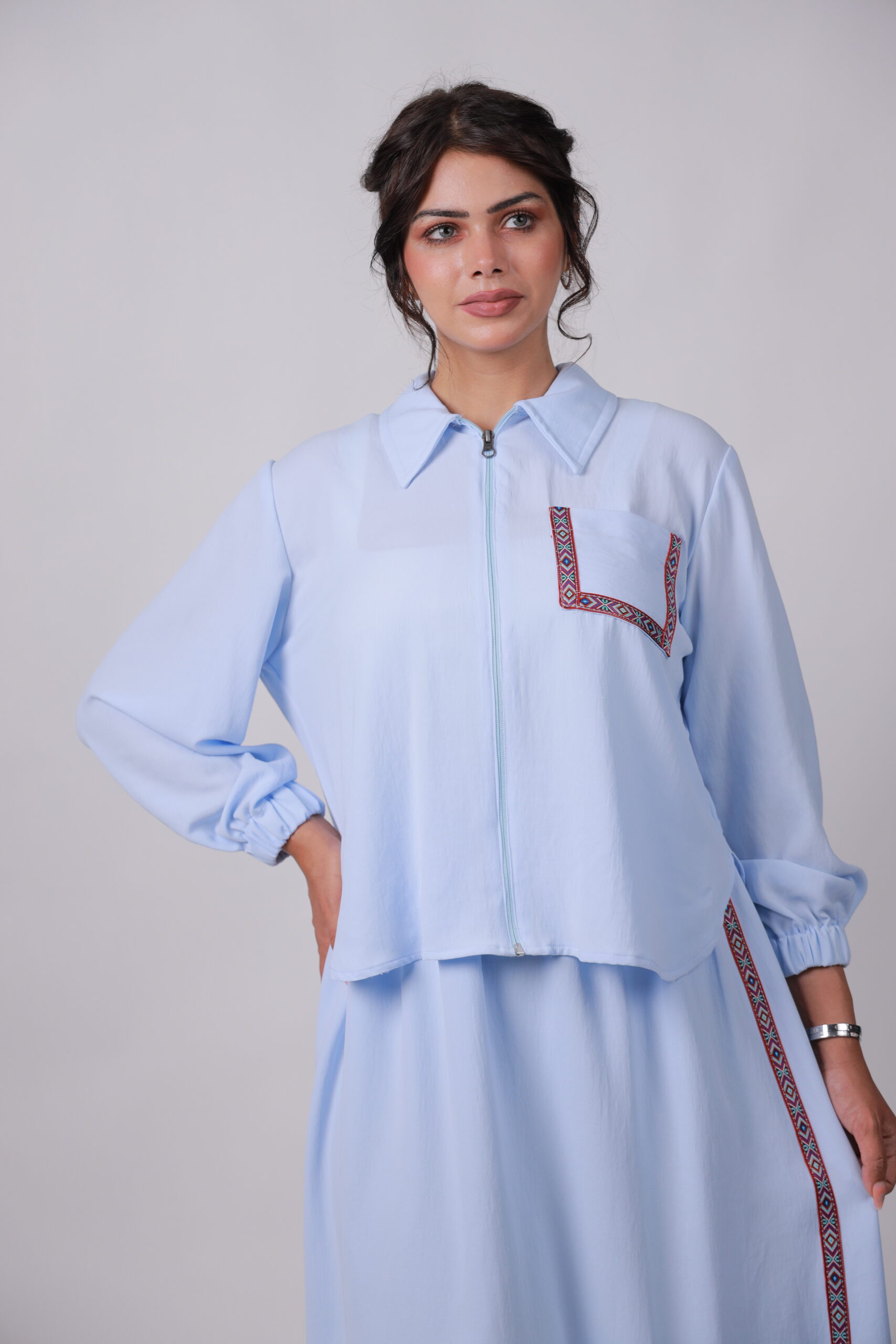 Sky-Blue Two-Piece Set - Image 3