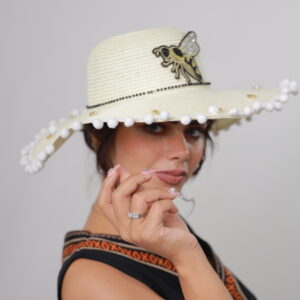 Bee Embellished  Beach Hat