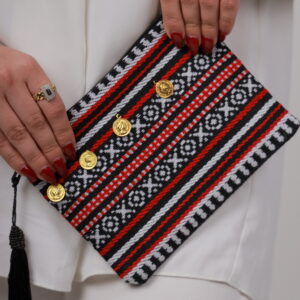 Colorful Sadu-Inspired Pouch