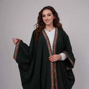Emerald Green Embroidered Bisht