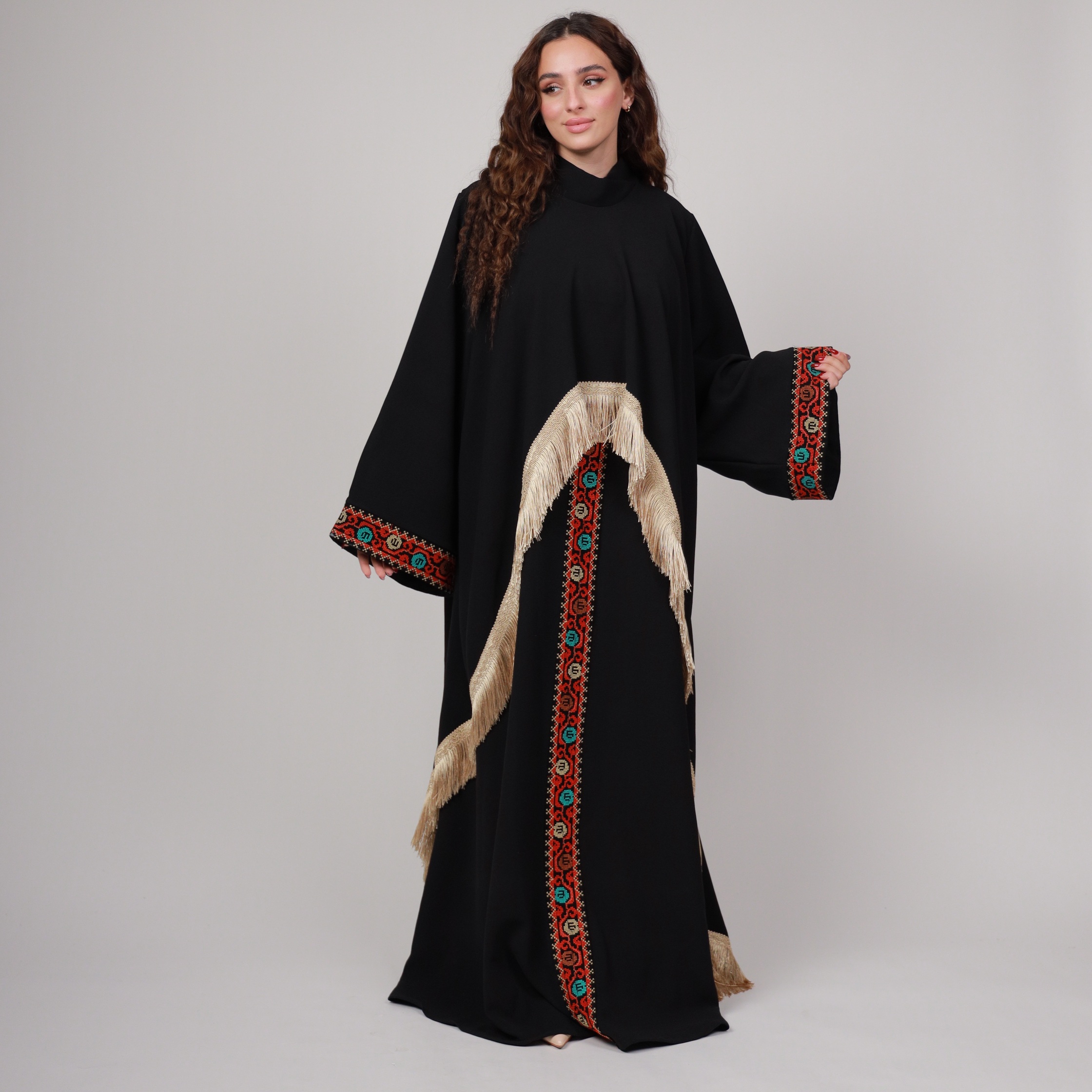 Elegant Black Abaya Set - Image 2