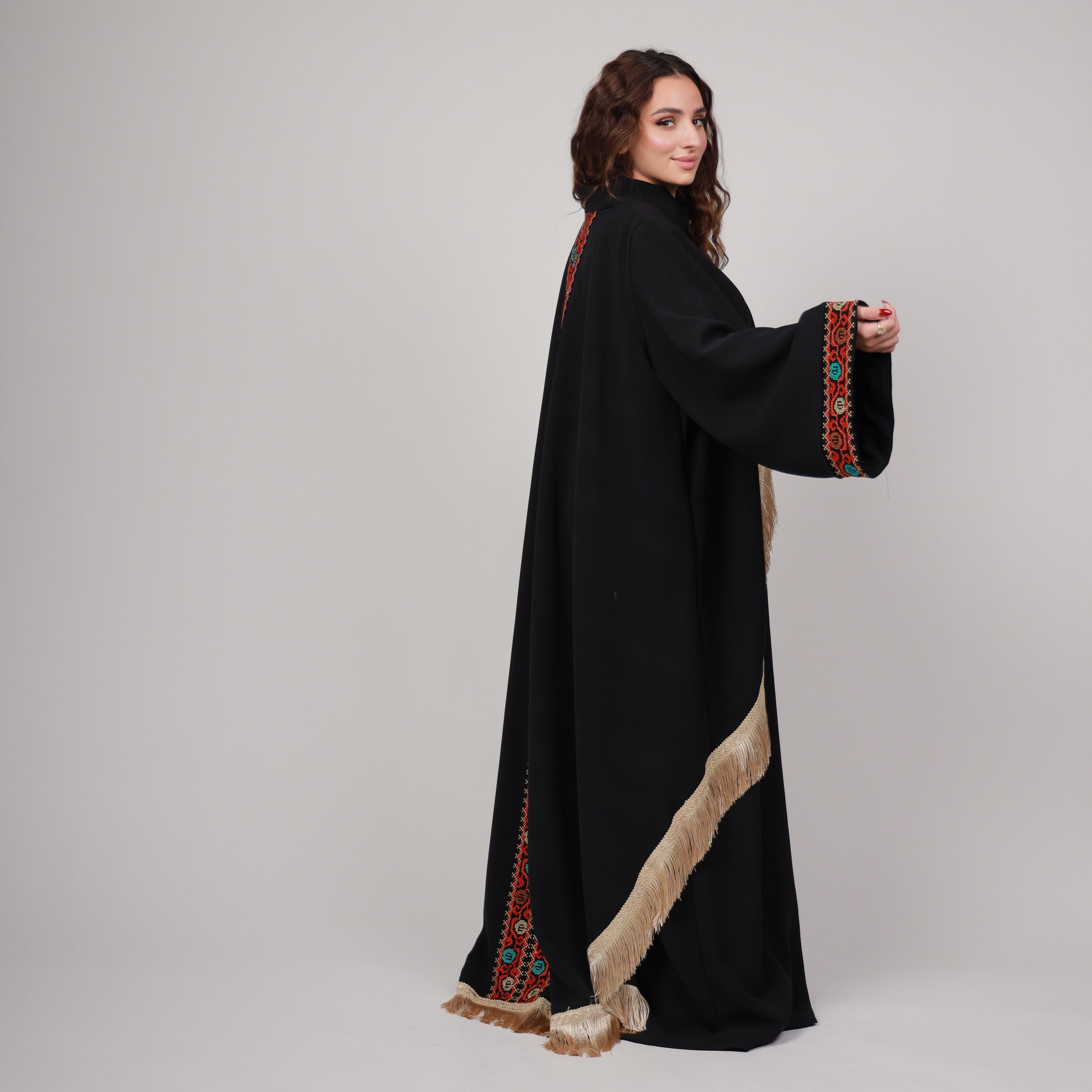 Elegant Black Abaya Set - Image 3