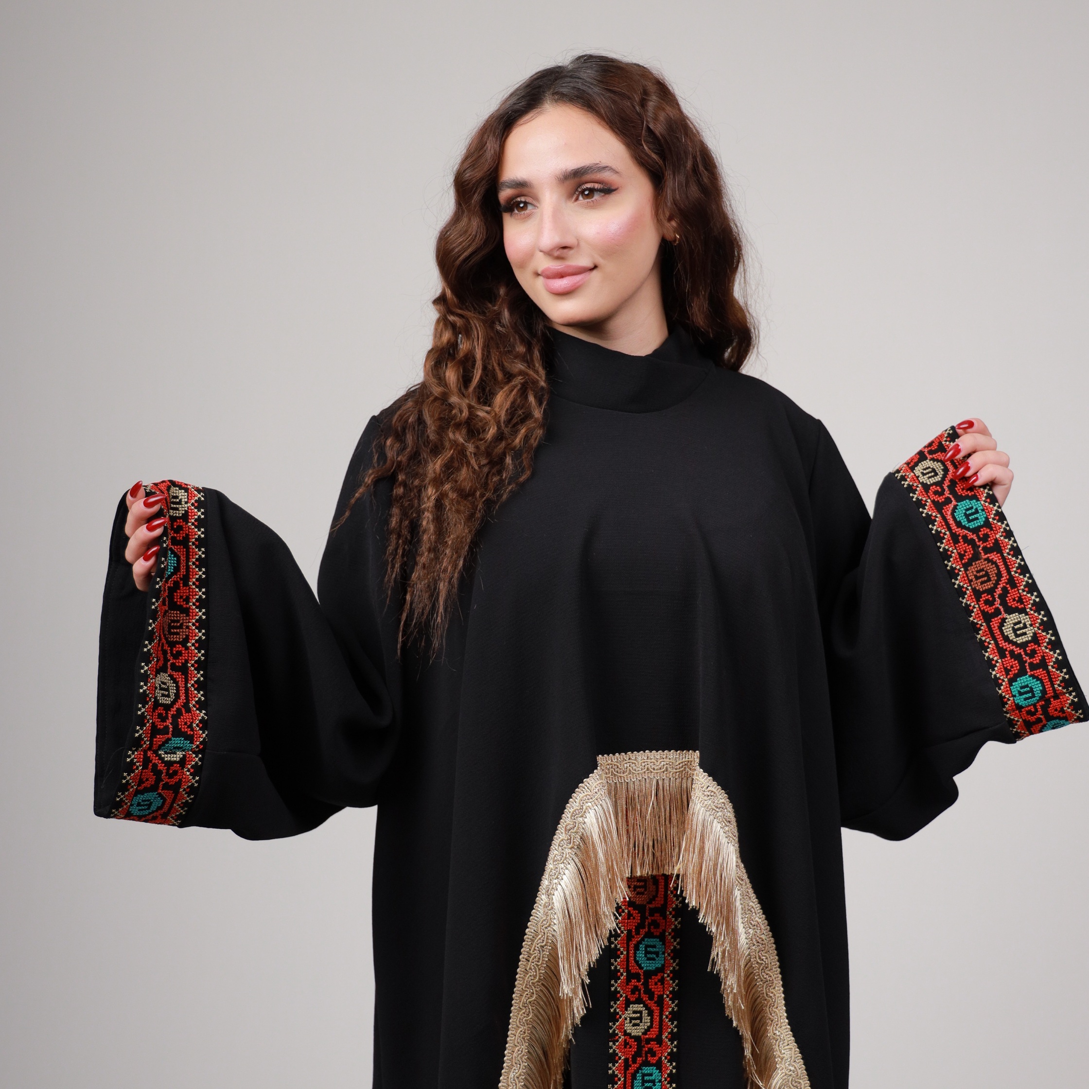 Elegant Black Abaya Set - Image 4