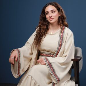 3-Piece Embroidered Abaya Set