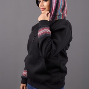 Black With Maroon Touch Hoodie