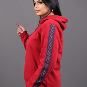 Maroon With Navy Touch Hoodie