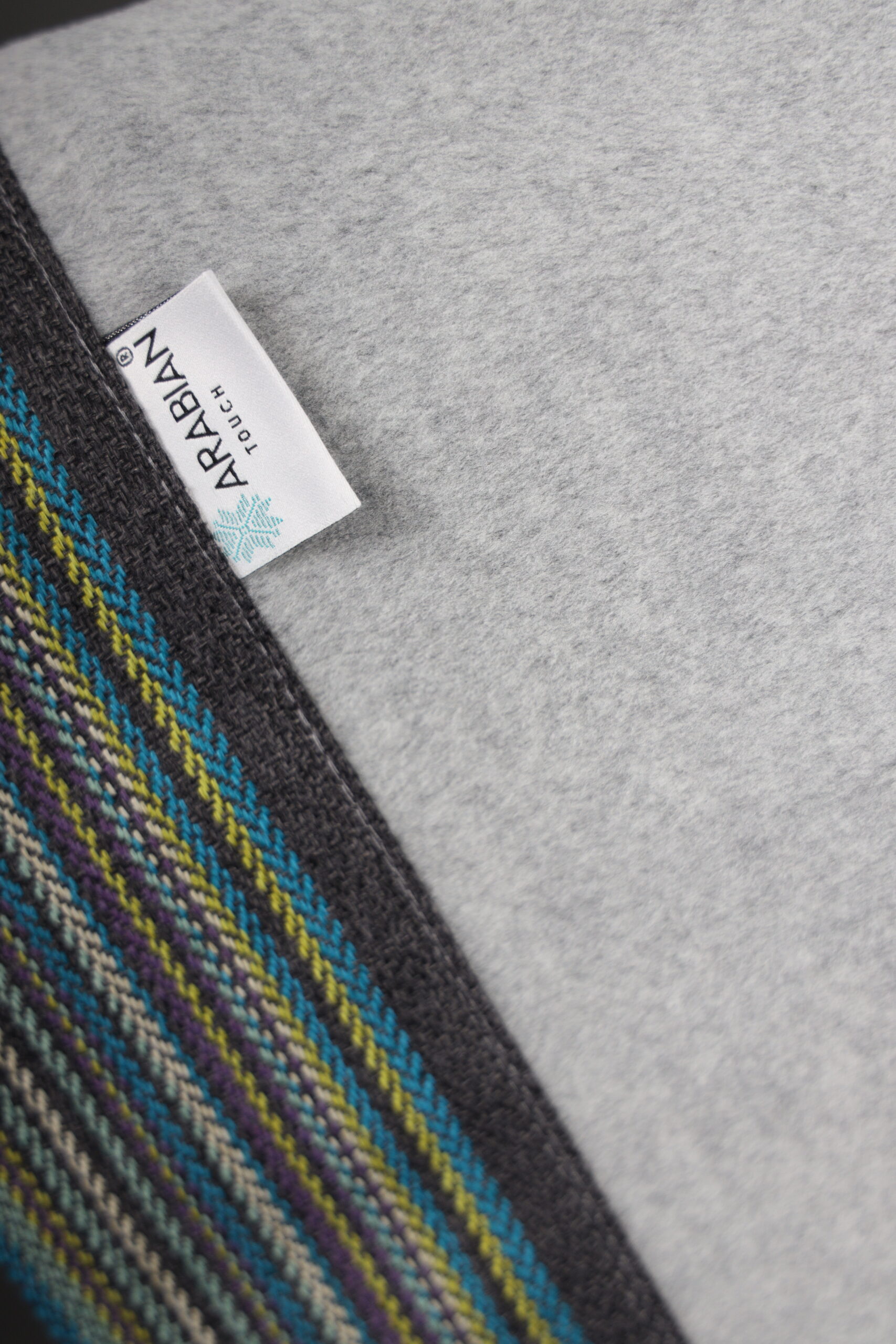 Gray With Turquoise Touch Shawl - Image 3