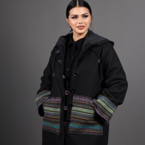 Black With Green Touch Jacket