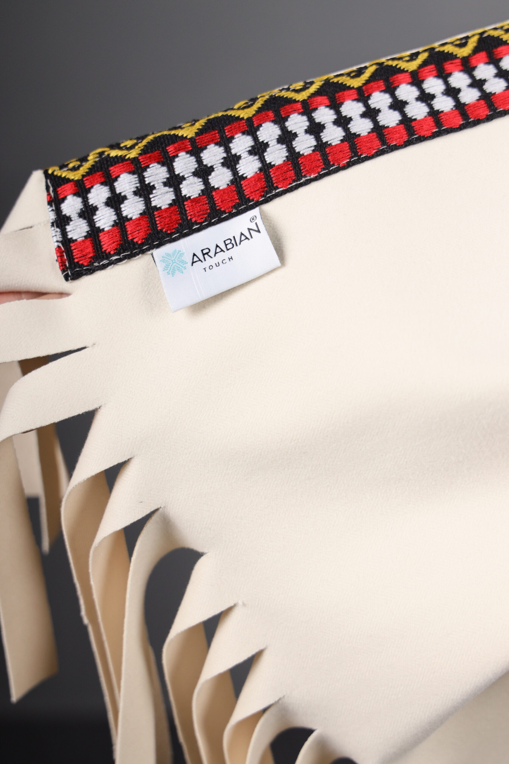 Beige With Red Touch Scarf - Image 2